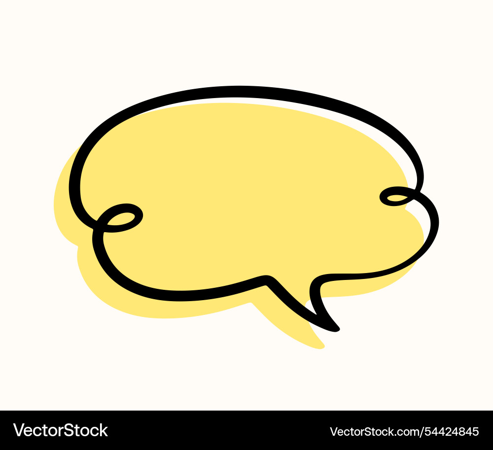 Chat speech bubble message text cloud shape vector image