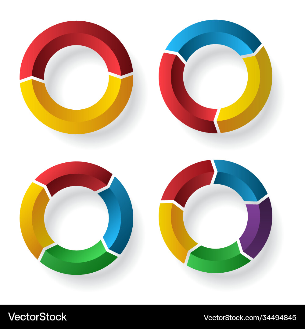 Circle chart set Circle chart set vector image
