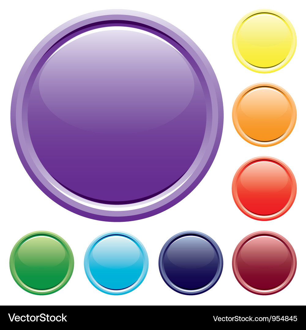 Colorful Button Collection Vector Image