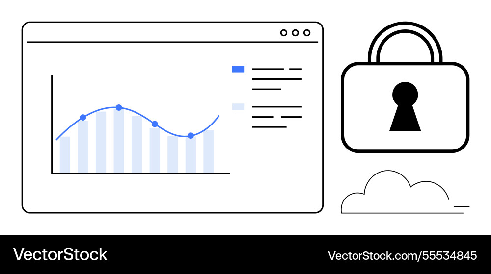 Data analytics on web interface with emphasis Data analytics on web interface with emphasis vector image