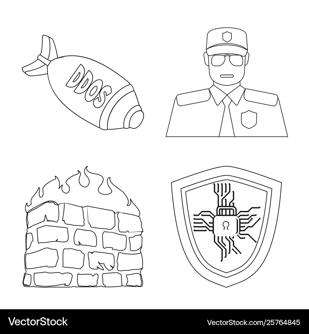 Design virus and secure icon collection Design virus and secure icon collection vector image