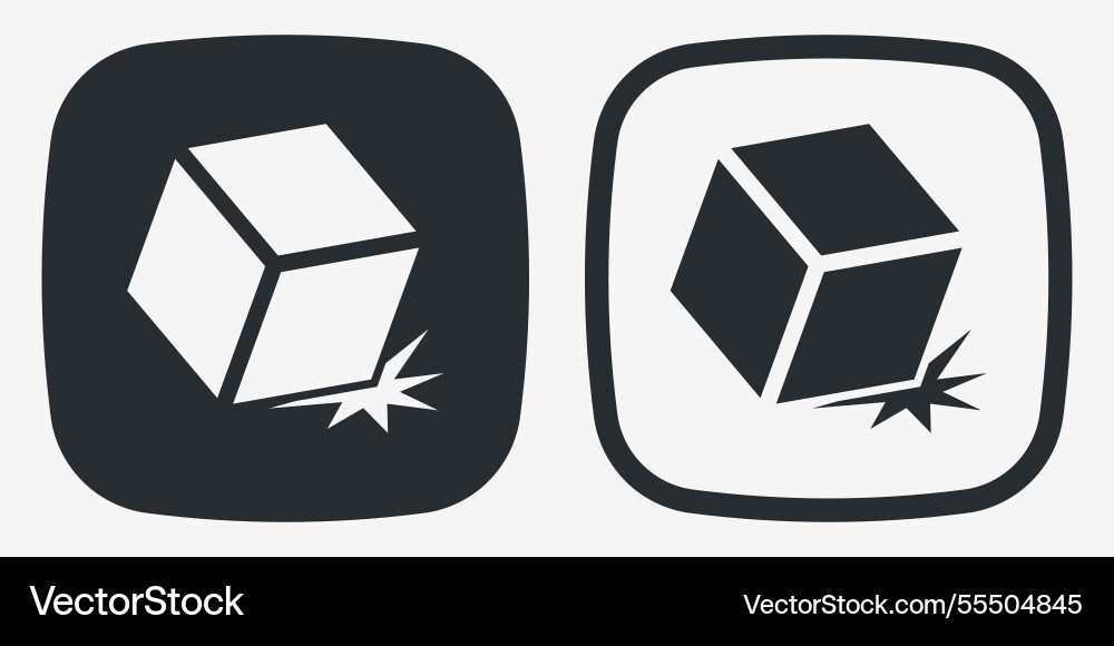 Do not drop fragile items packaging symbol sign Vector Image