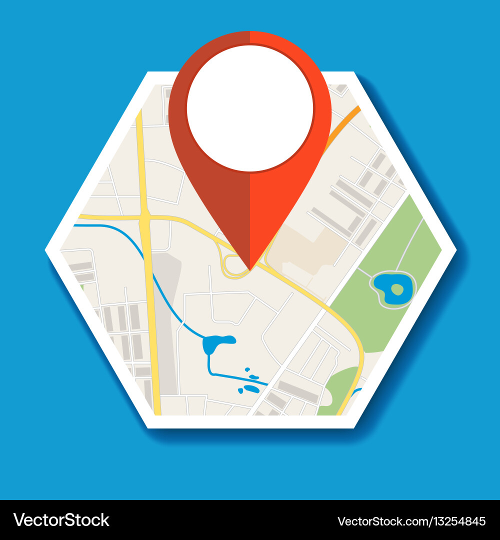 Geolocation Map Pin Icon vector image