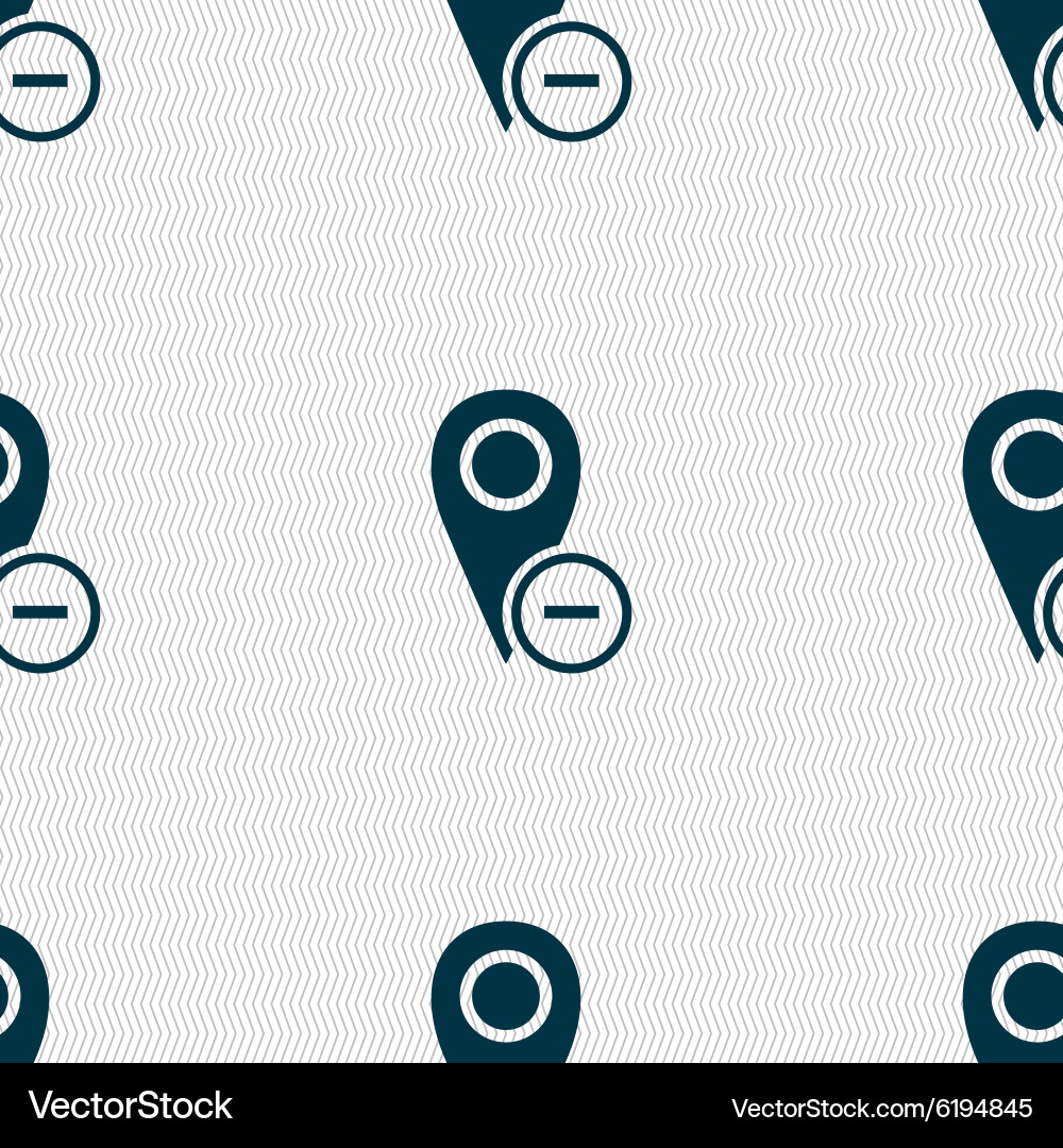 Map pointer icon sign seamless abstract background Vector Image