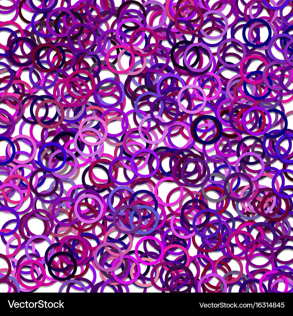 Purple abstract chaotic circle pattern background vector image