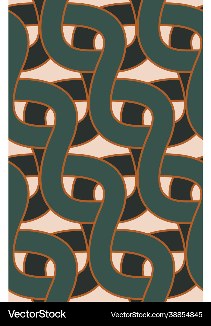 Retro Chain Pattern - 50s Style vector image