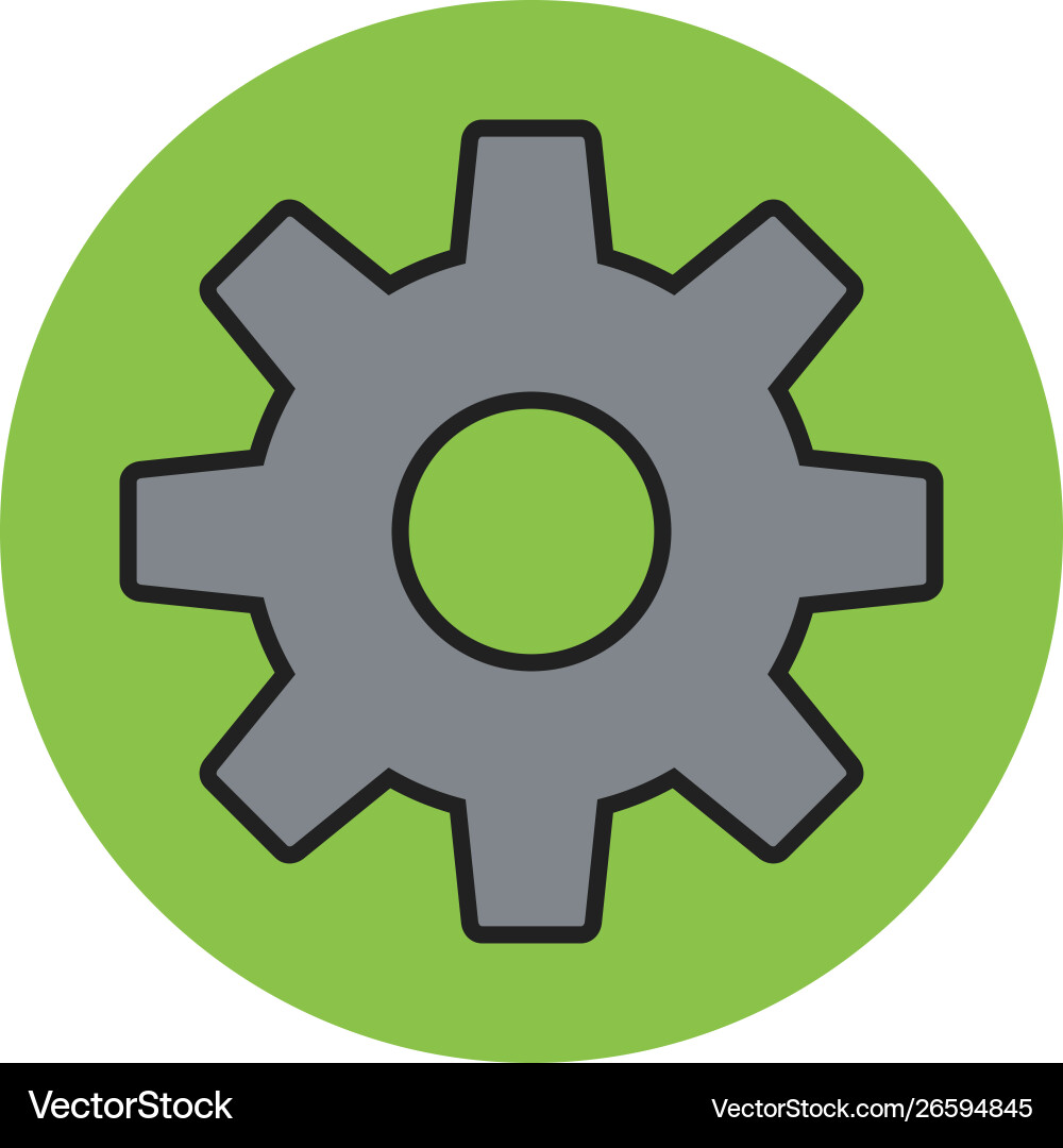 Setting line filled icon vector image