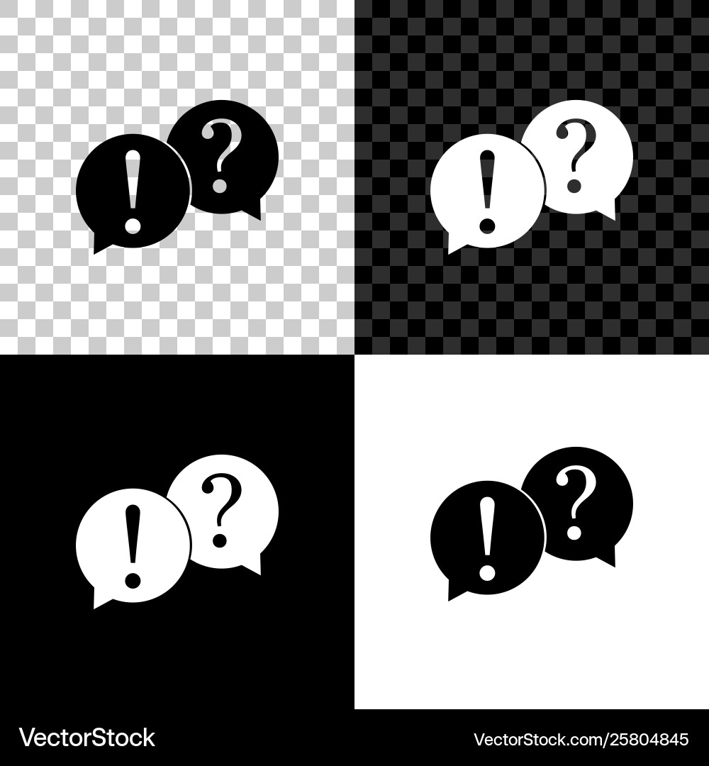 Speech bubbles with question and exclamation marks Speech bubbles with question and exclamation marks vector image