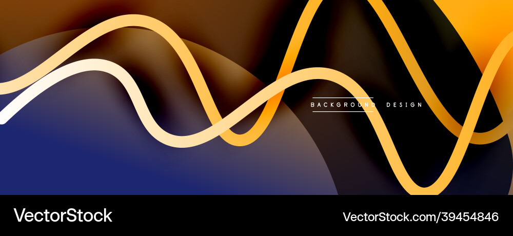 Abstract gradient background with wave line Vector Image