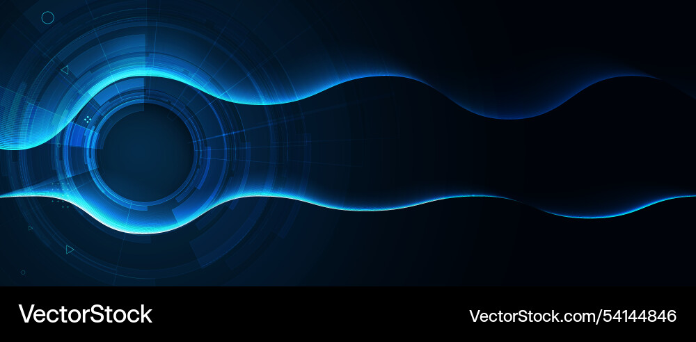 Abstract technology background wave of particles Vector Image
