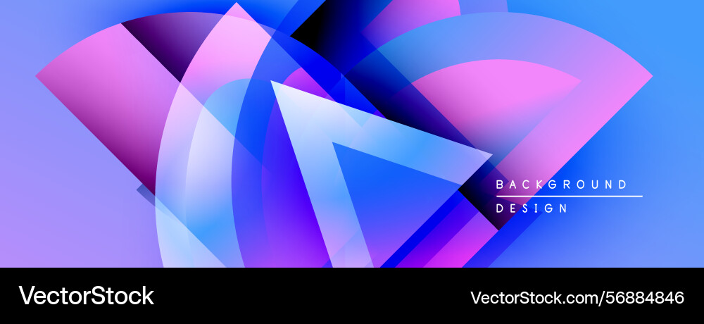 Abstract vibrant design overlapping shapes create Vector Image