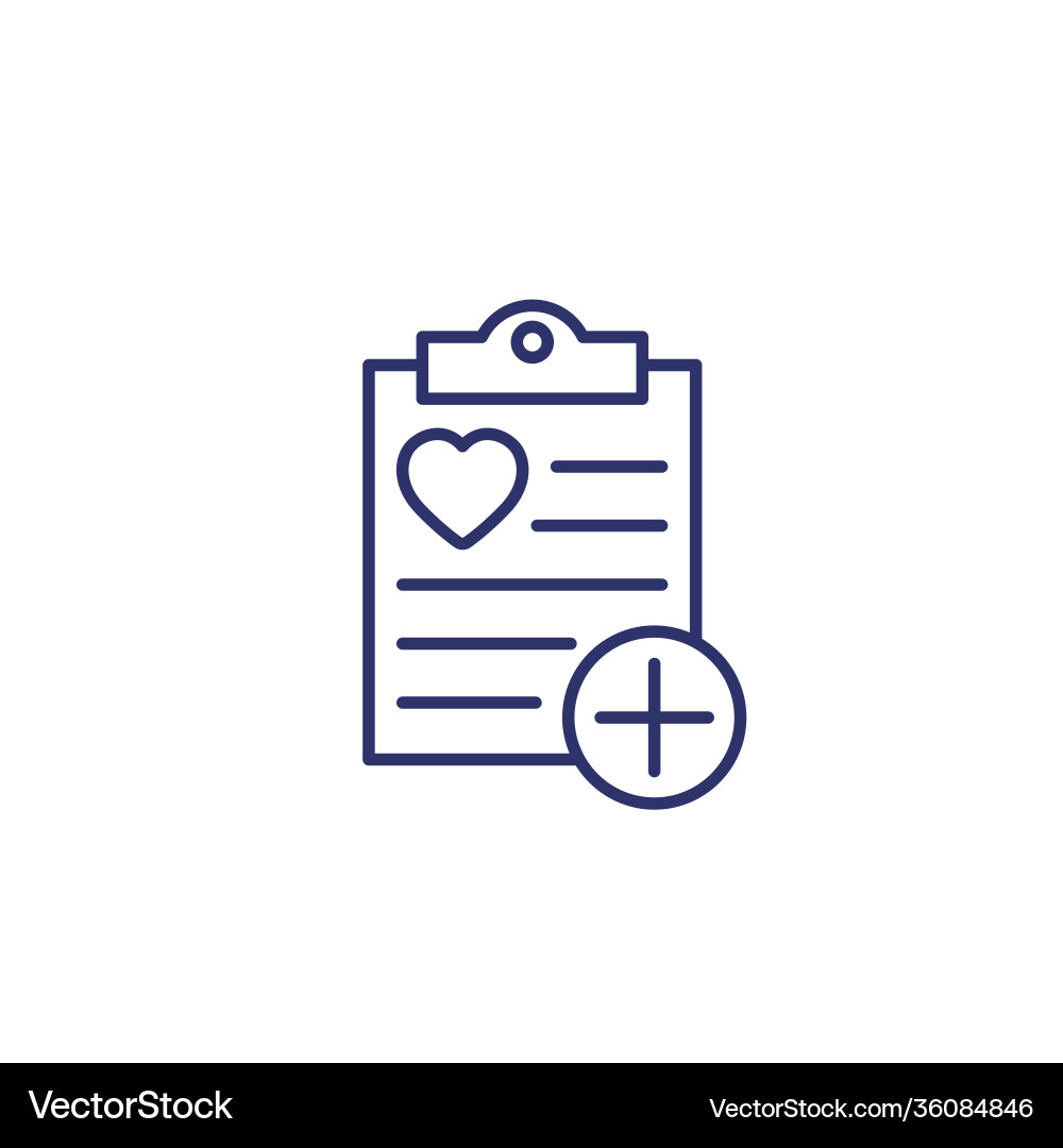 Add to wish list icon line vector image