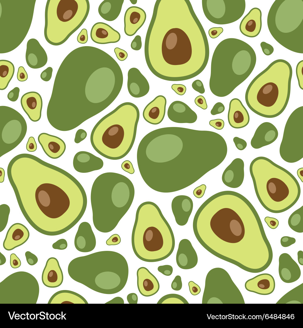Avocado Pit Seamless Pattern Vector Image