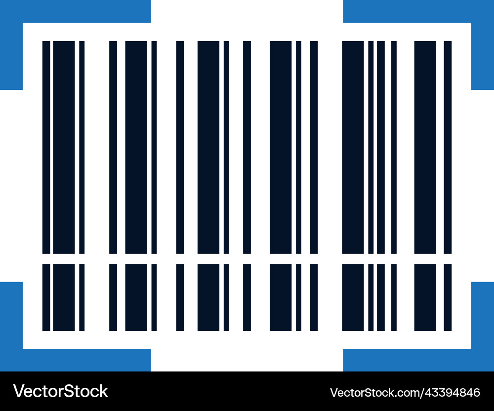 Bar code icon simple editable graphics vector image
