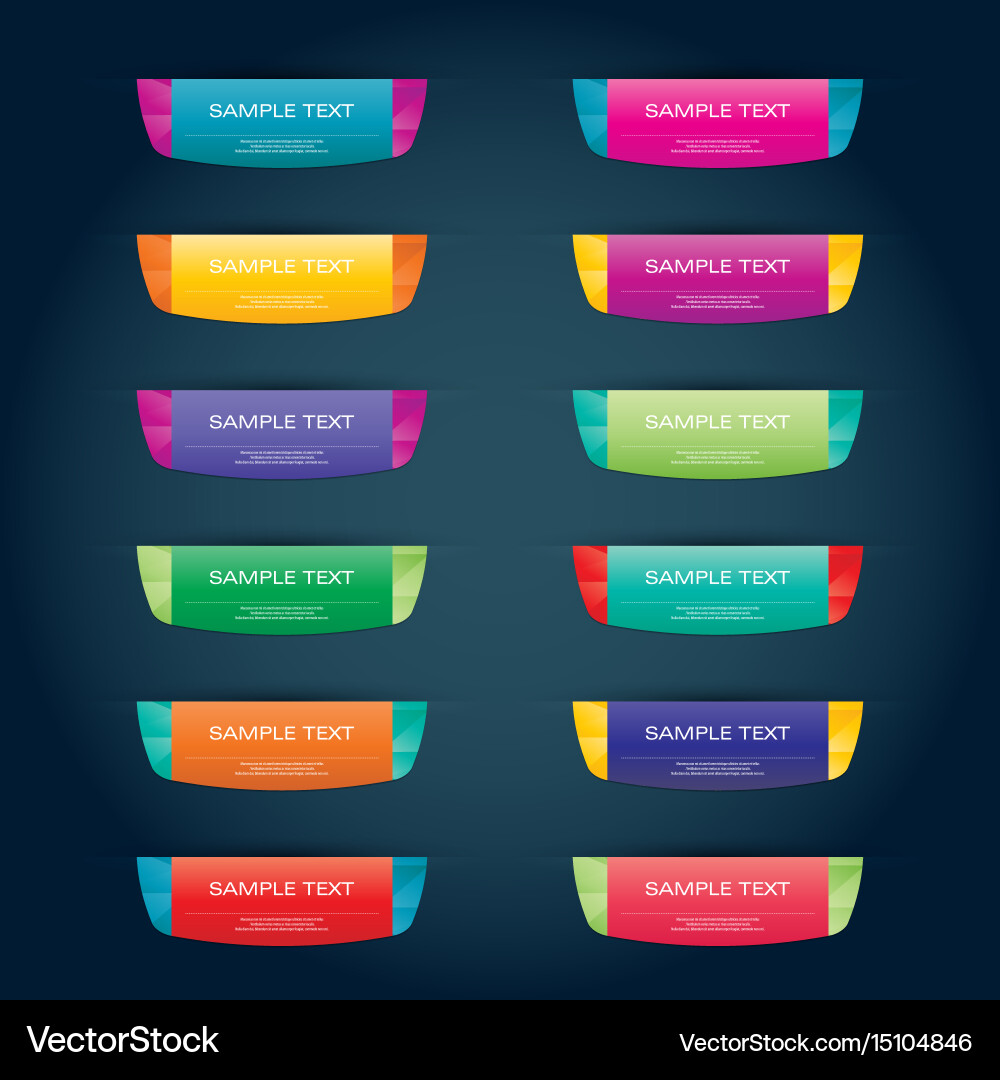 Color button set for your design Vector Image