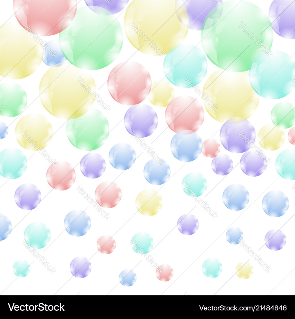 Colored soap bubbles pattern Colored soap bubbles pattern vector image