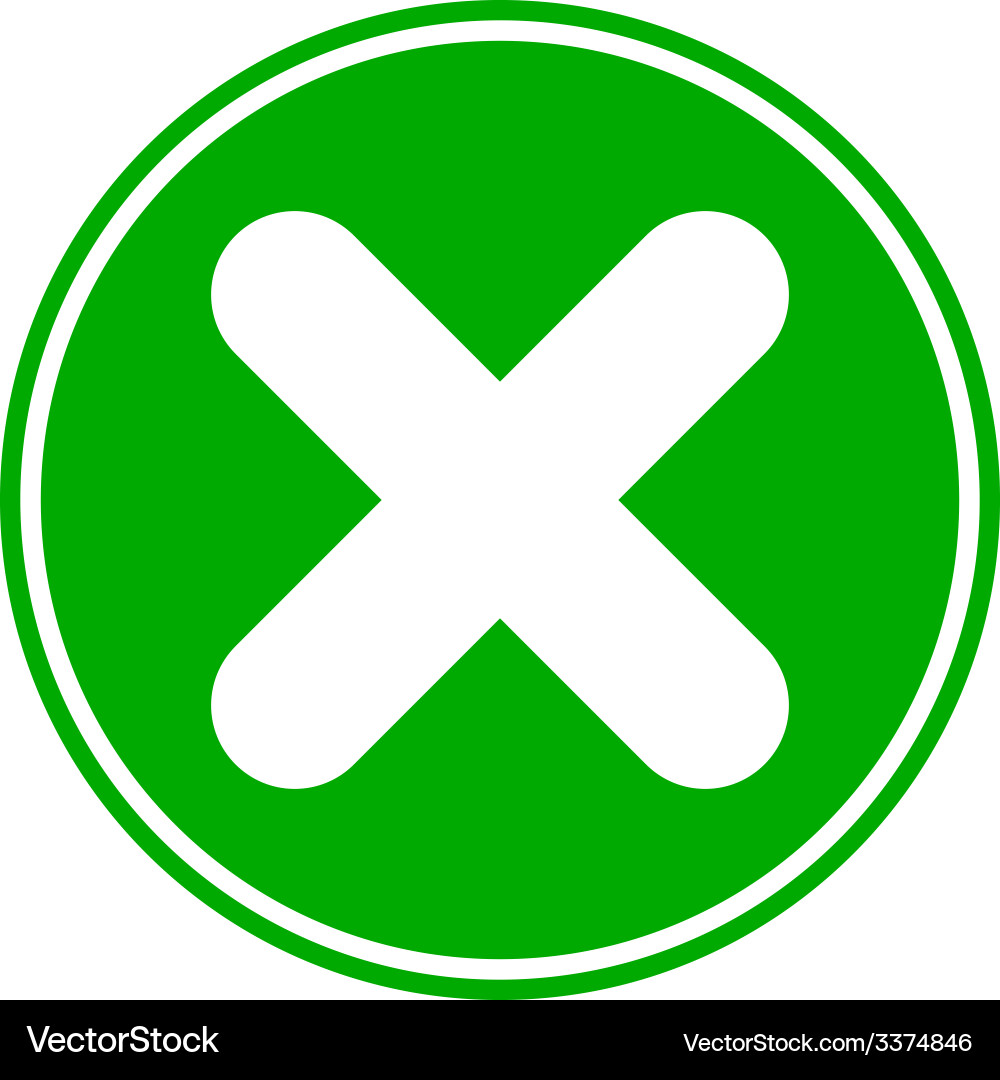 Delete button vector image
