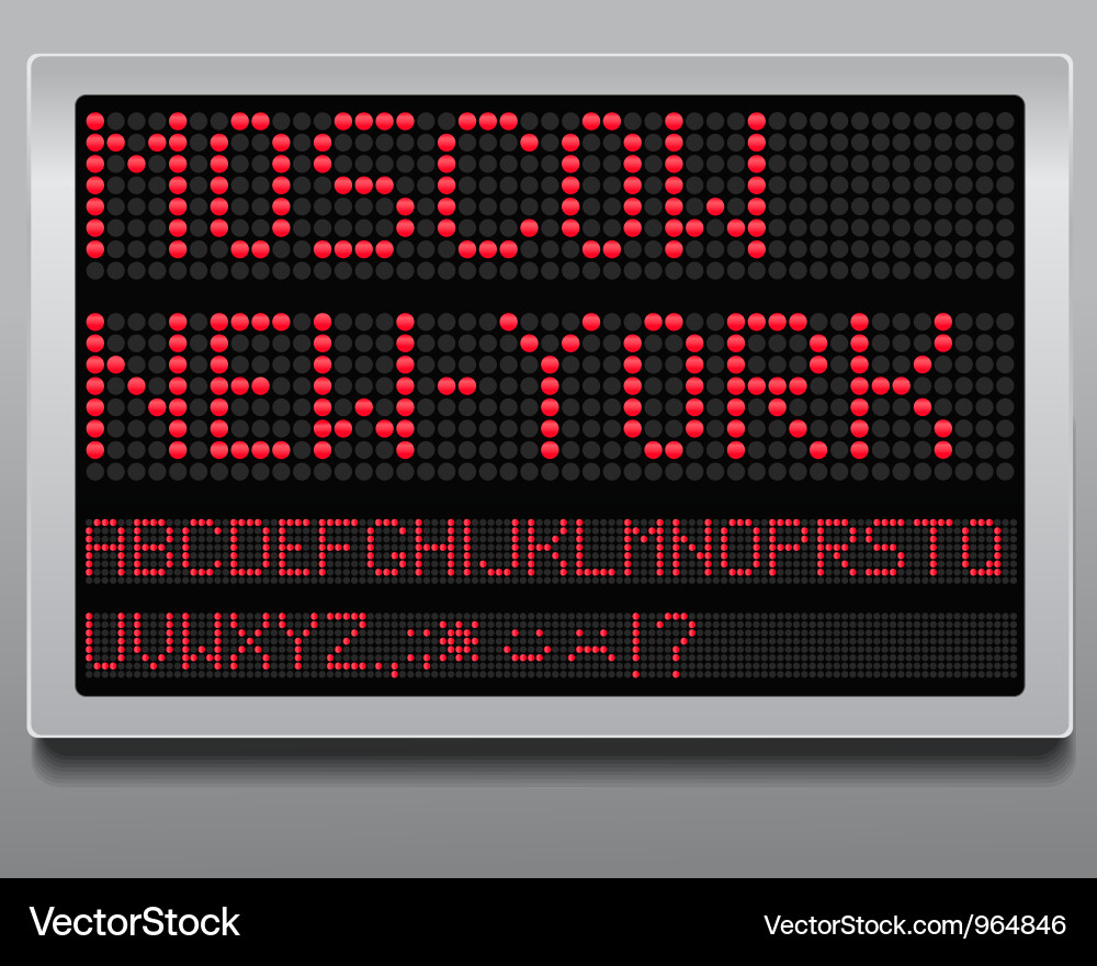Digital Display Board vector image