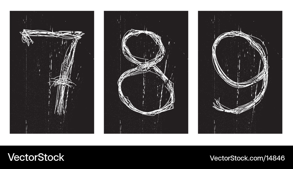 Digits square icons vector image