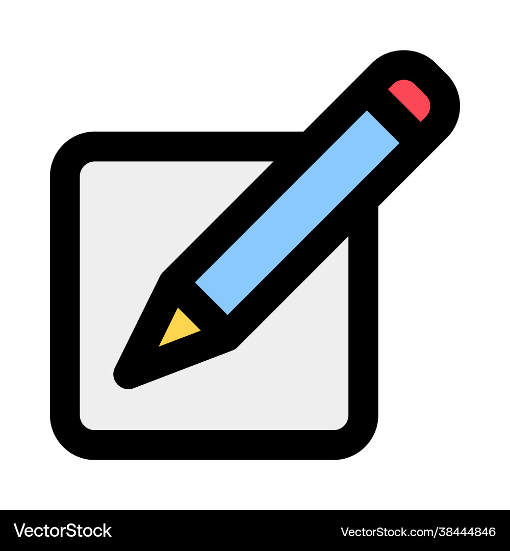Edit icon in filled line style for any projects Edit icon in filled line style for any projects vector image