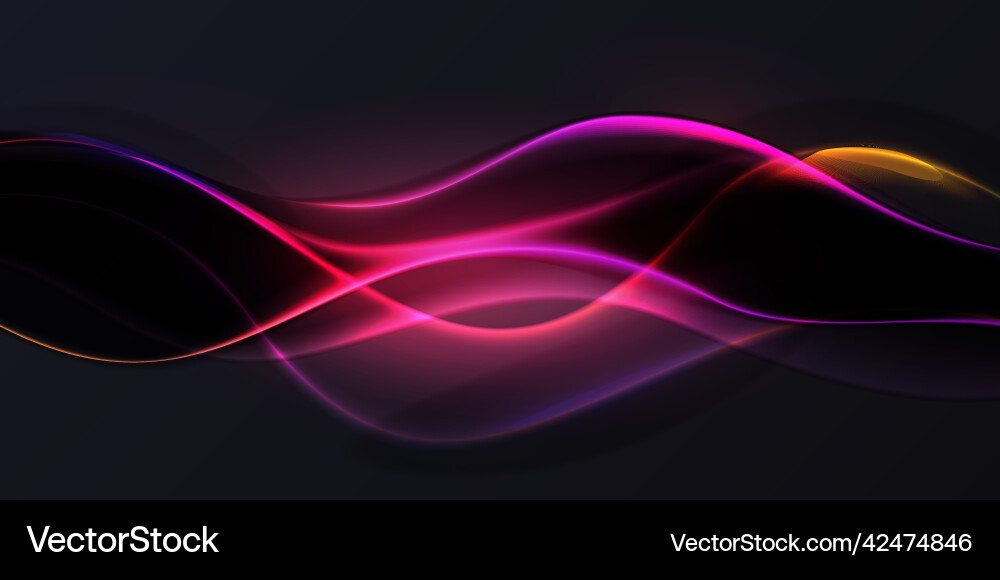 Gradient violet neon color wave abstract light vector image