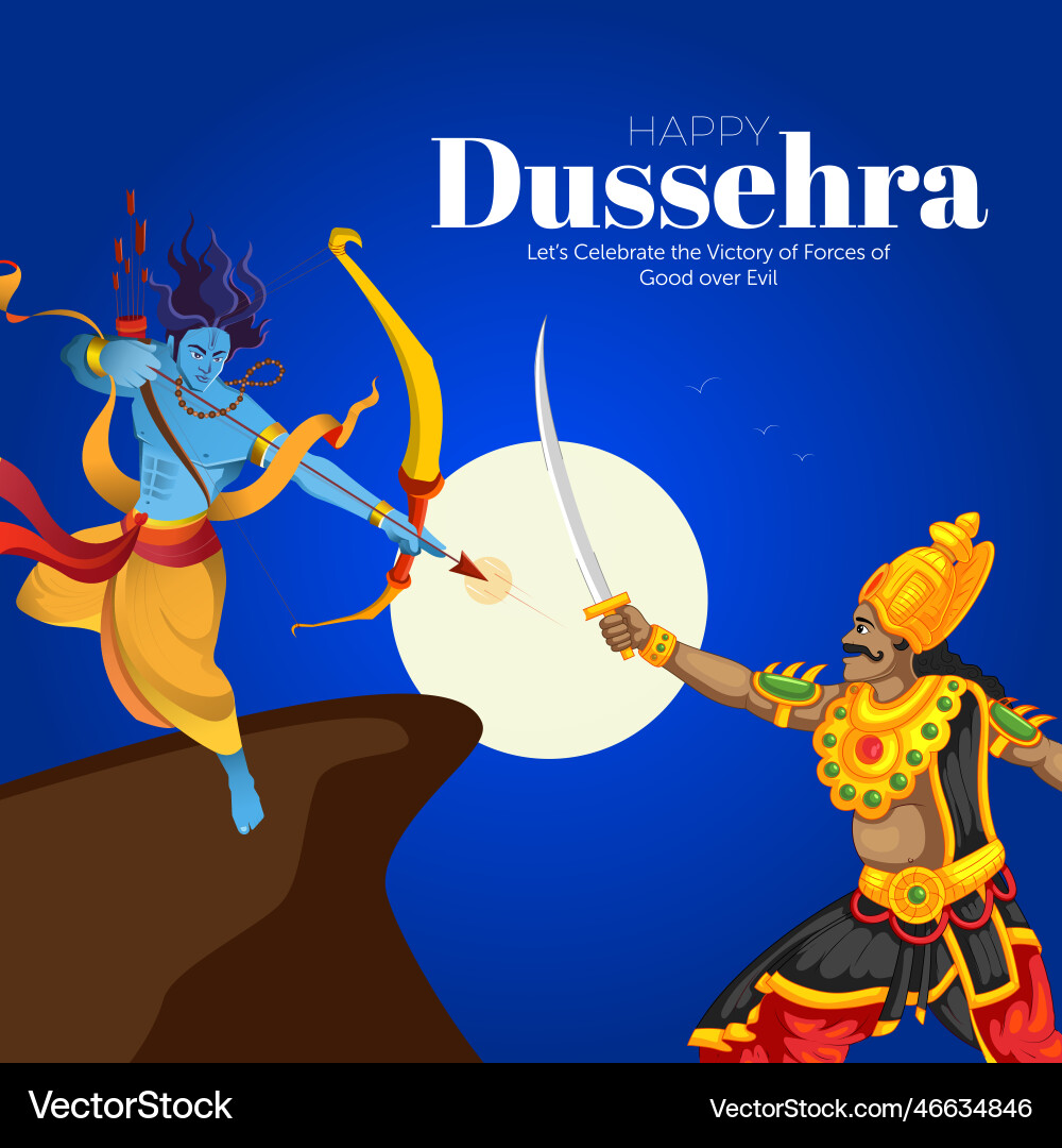 Happy dussehra traditional festival banner design Happy dussehra traditional festival banner design vector image