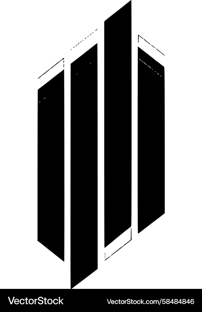 Interlocking Gradient Form Vector Image