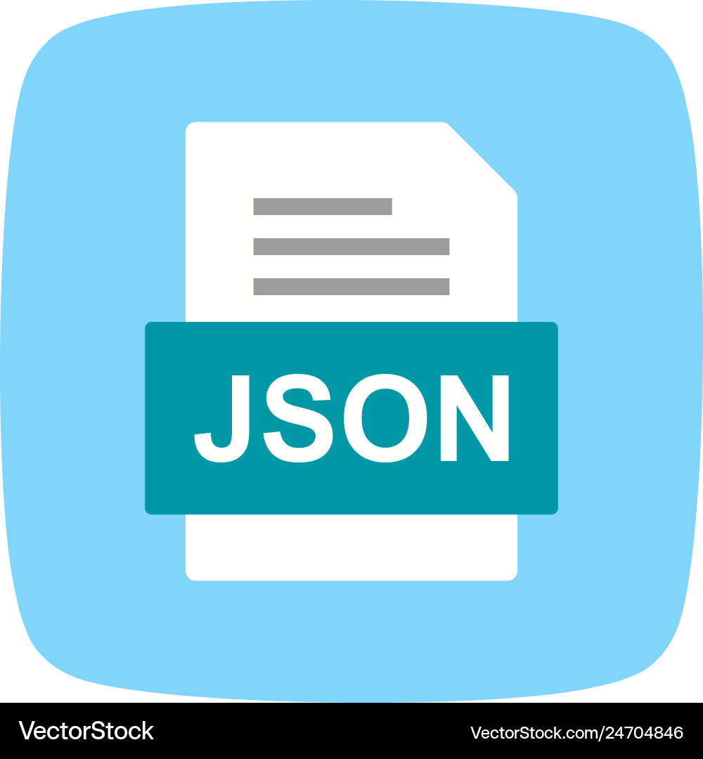 Json file document icon Vector Image