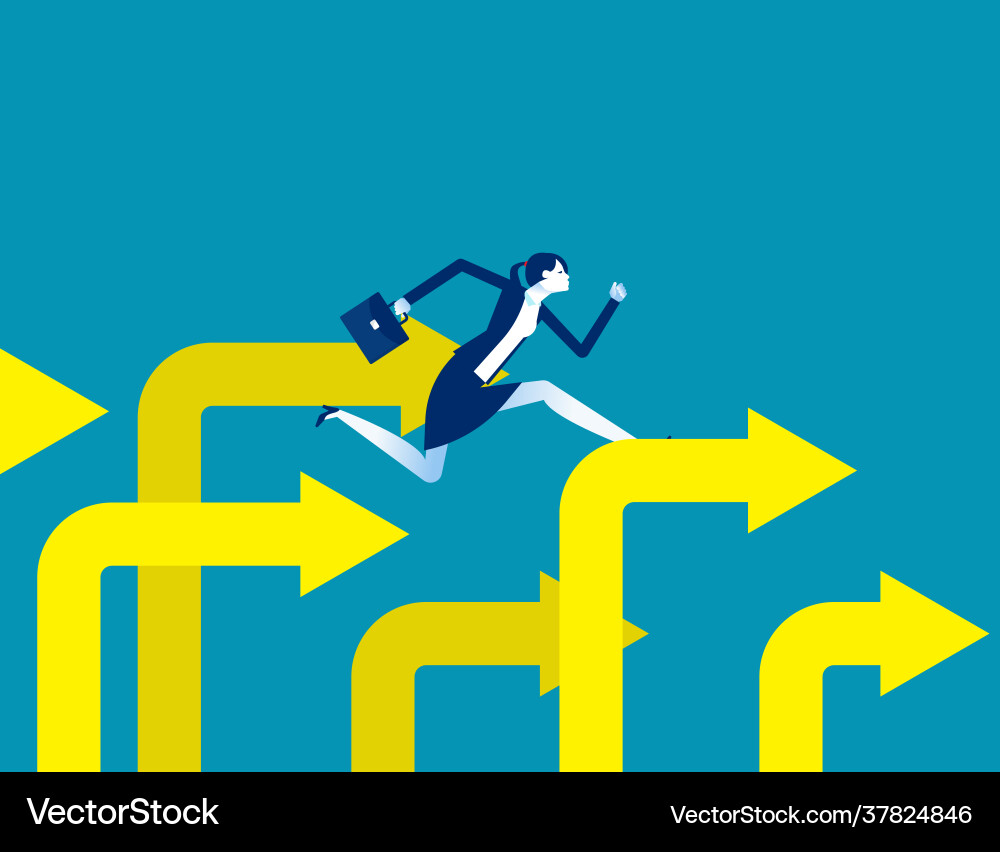 Run forward with direction arrow Run forward with direction arrow vector image