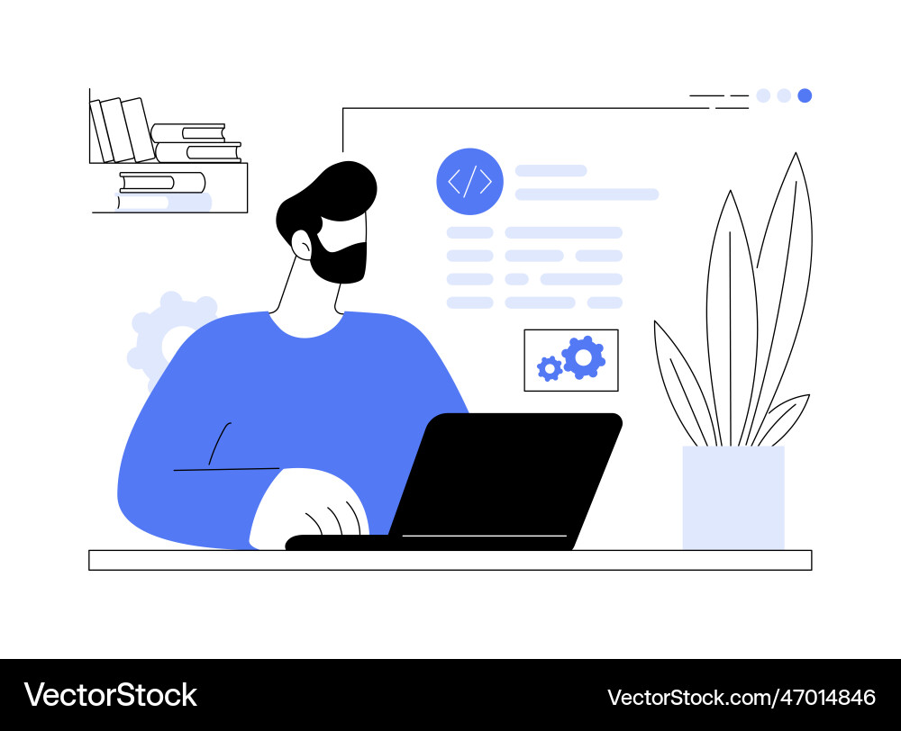 Software developer abstract concept Software developer abstract concept vector image