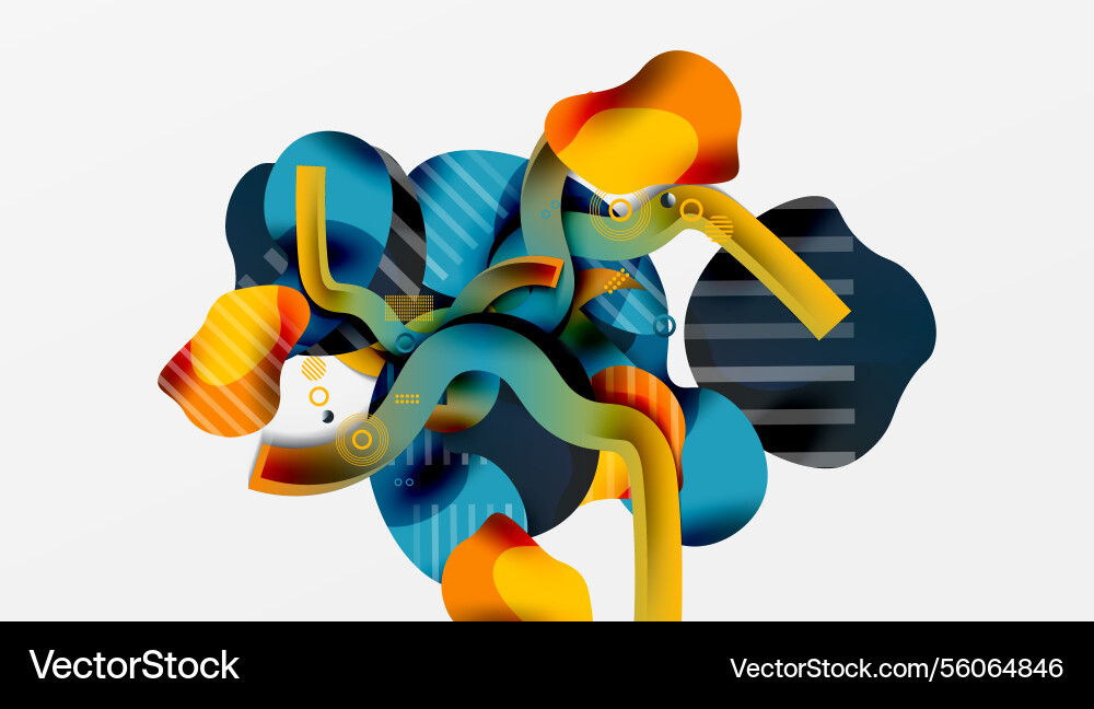 Vibrant abstract background overlapping shapes Vibrant abstract background overlapping shapes vector image