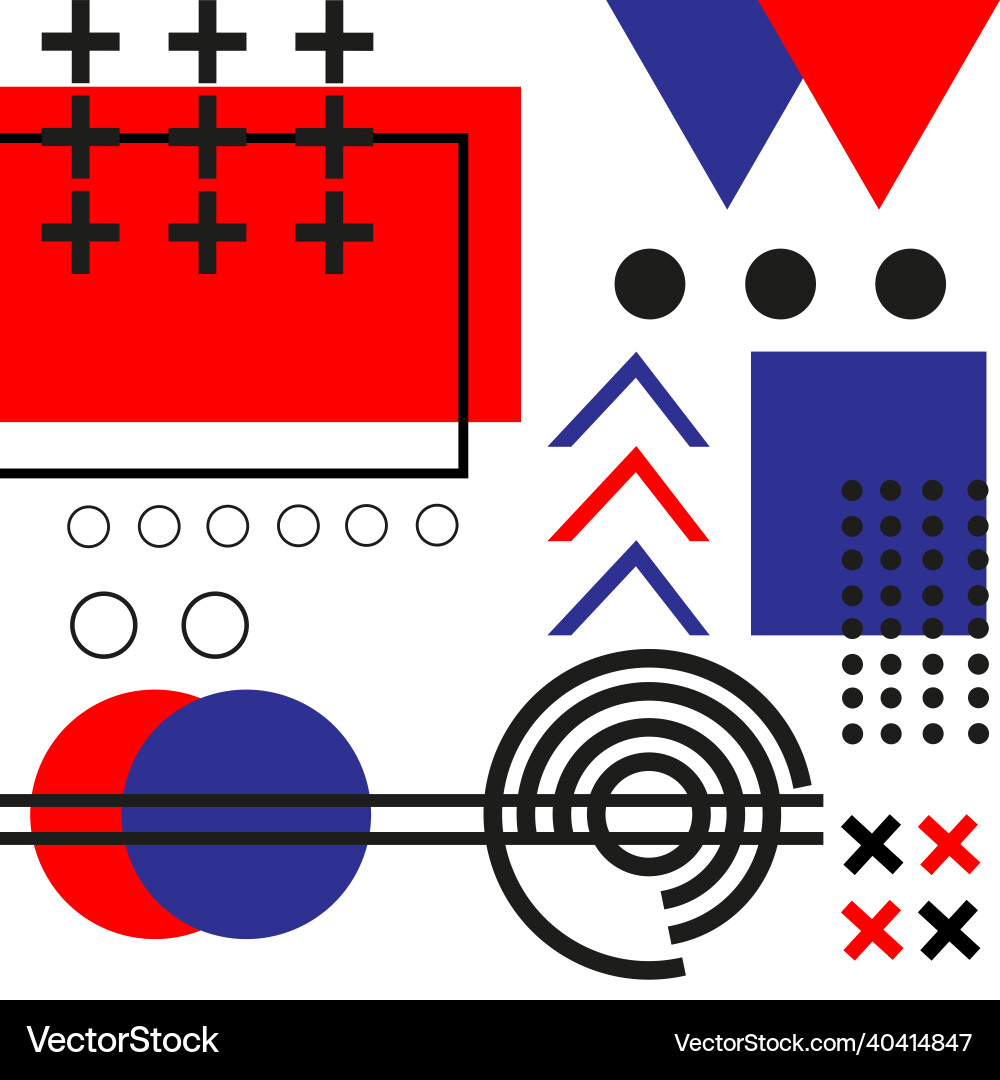 Abstract background with different geometric Vector Image
