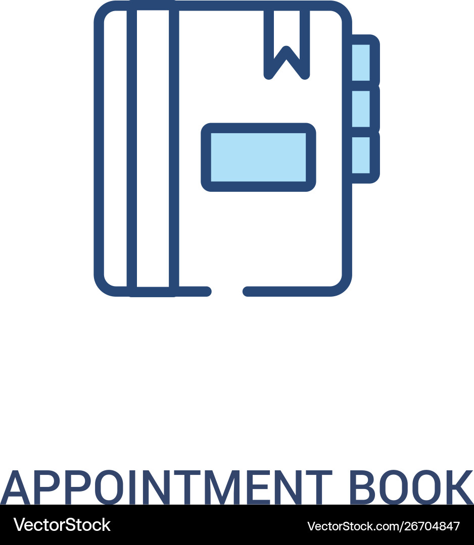 Appointment book concept 2 colored icon simple Vector Image