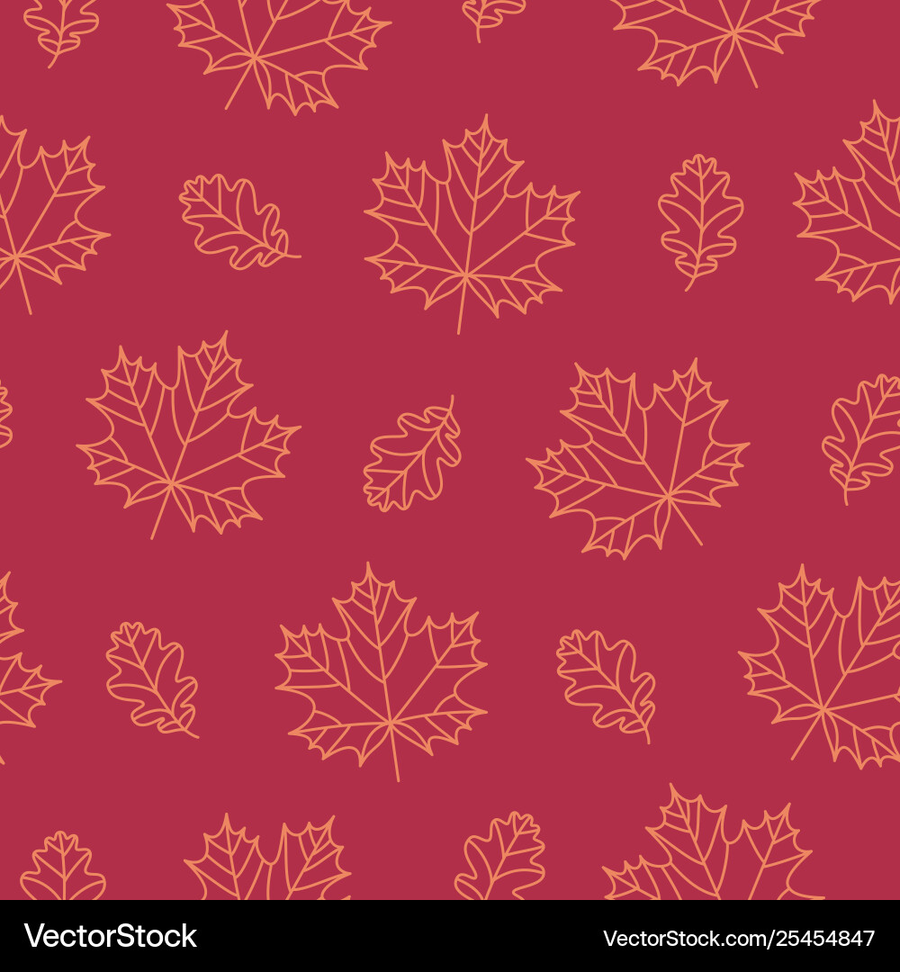 Autumn seamless pattern background with fall Autumn seamless pattern background with fall vector image