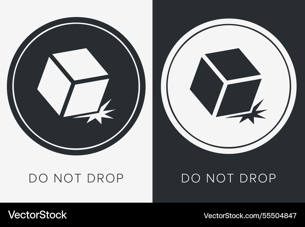 Do not drop fragile items packaging symbol sign Do not drop fragile items packaging symbol sign vector image