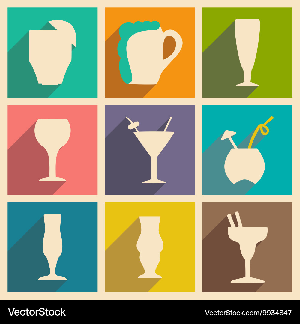 Flat with shadow concept and mobile application vector image