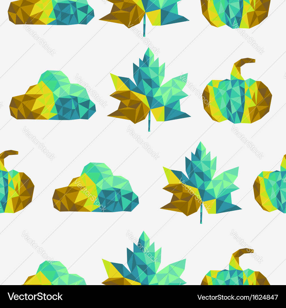 Geometric fall elements seamless pattern vector image