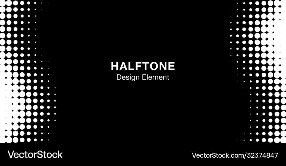 Halftone Circle Frame Background vector image