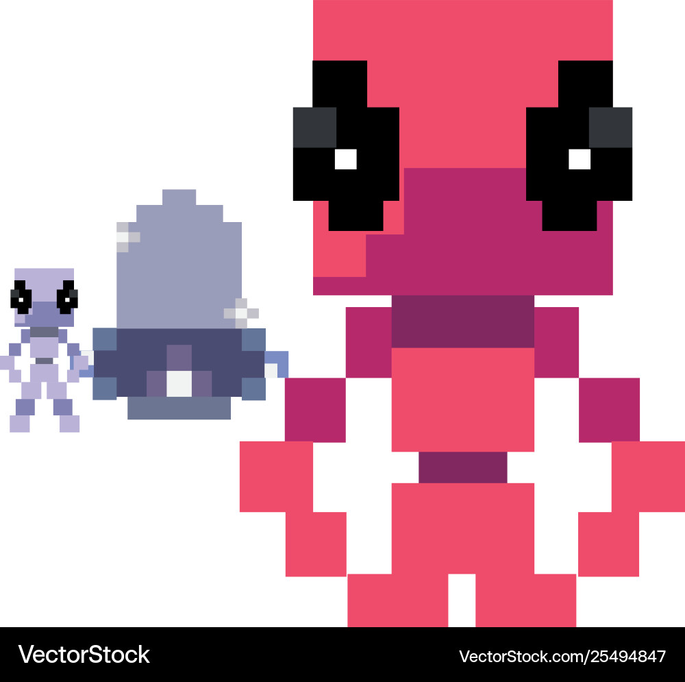 Invader video game retro vector image
