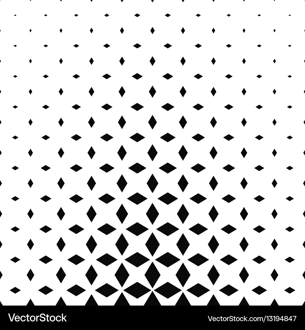 Monochrome rhombus shape pattern design background vector image