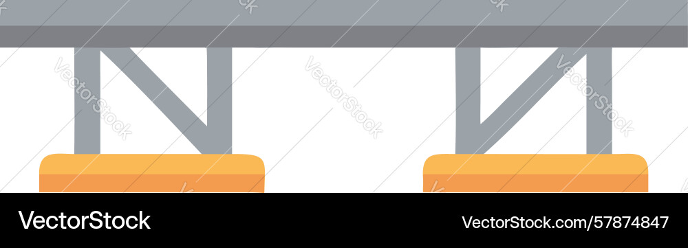 Simple truss bridge functional engineering Vector Image