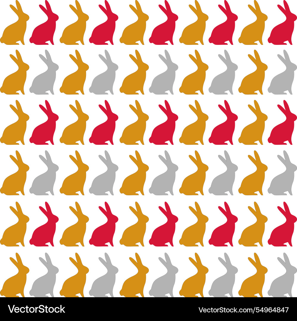Spring bunnies design pattern texture Vector Image