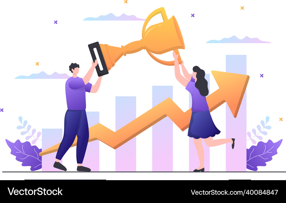 Startup target of business development process Vector Image