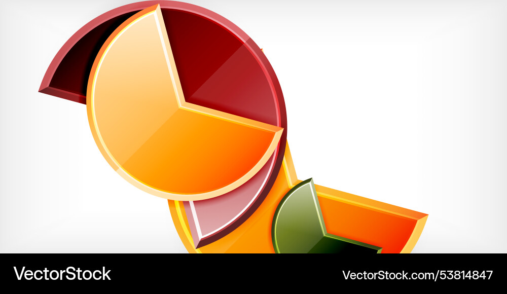 Trendy round shapes with triangular angle design Vector Image
