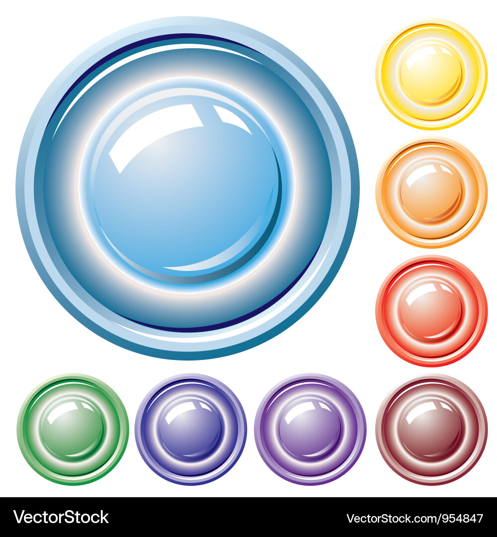 Varicolored buttons vector image