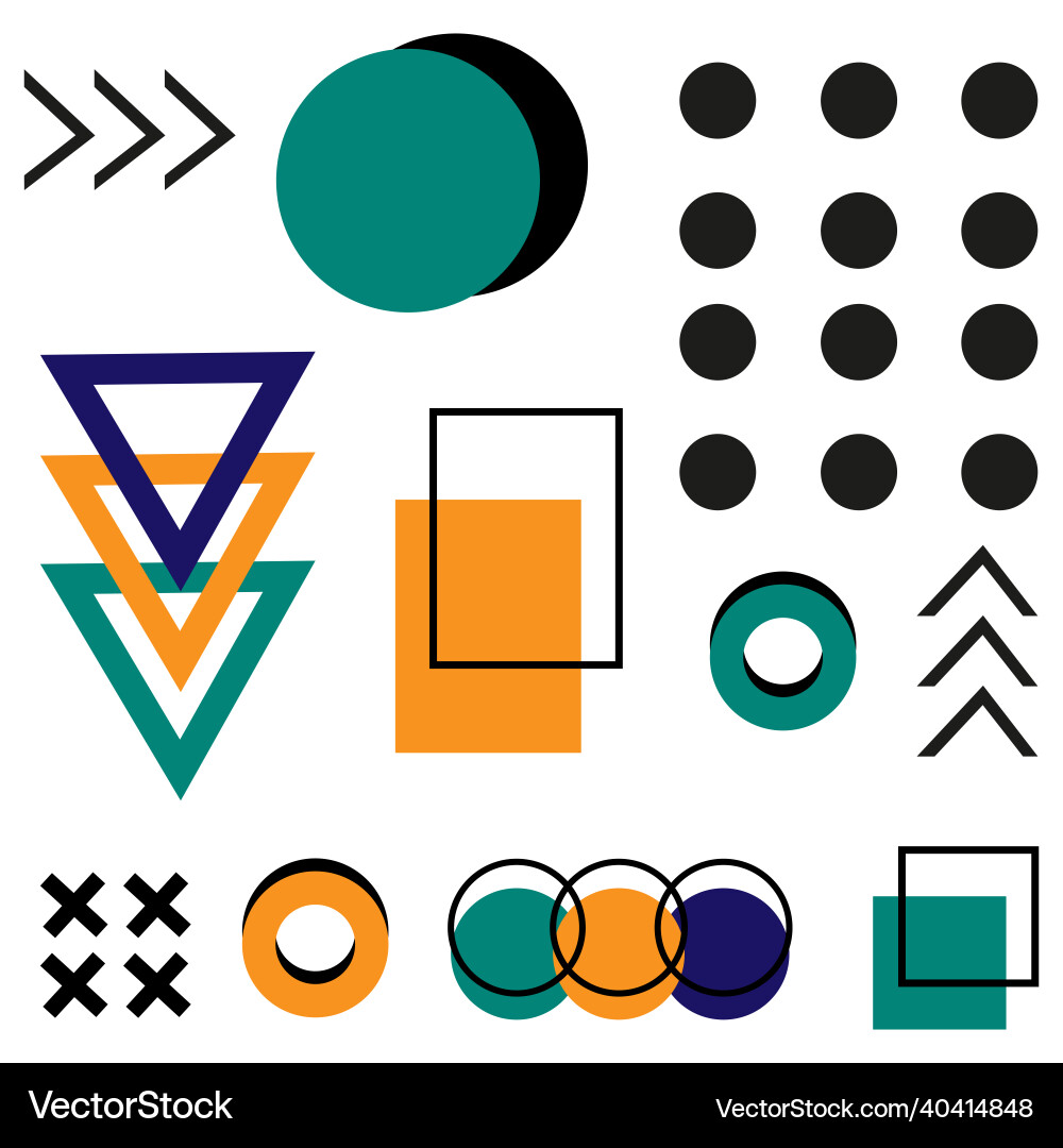 Abstract background with different geometric Vector Image