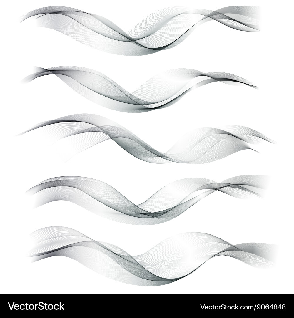 Abstract Smoke Wave Patterns vector image
