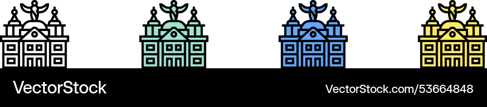 Arizona State Capitol Symbol grün blau Arizona State Capitol Symbol grün blau vektorbild