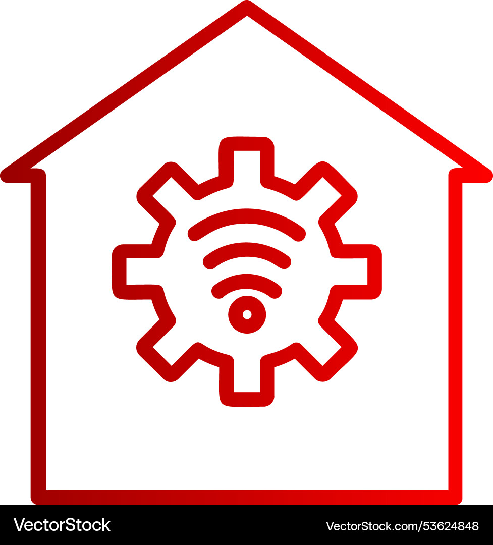Automation line gradient icon Vector Image