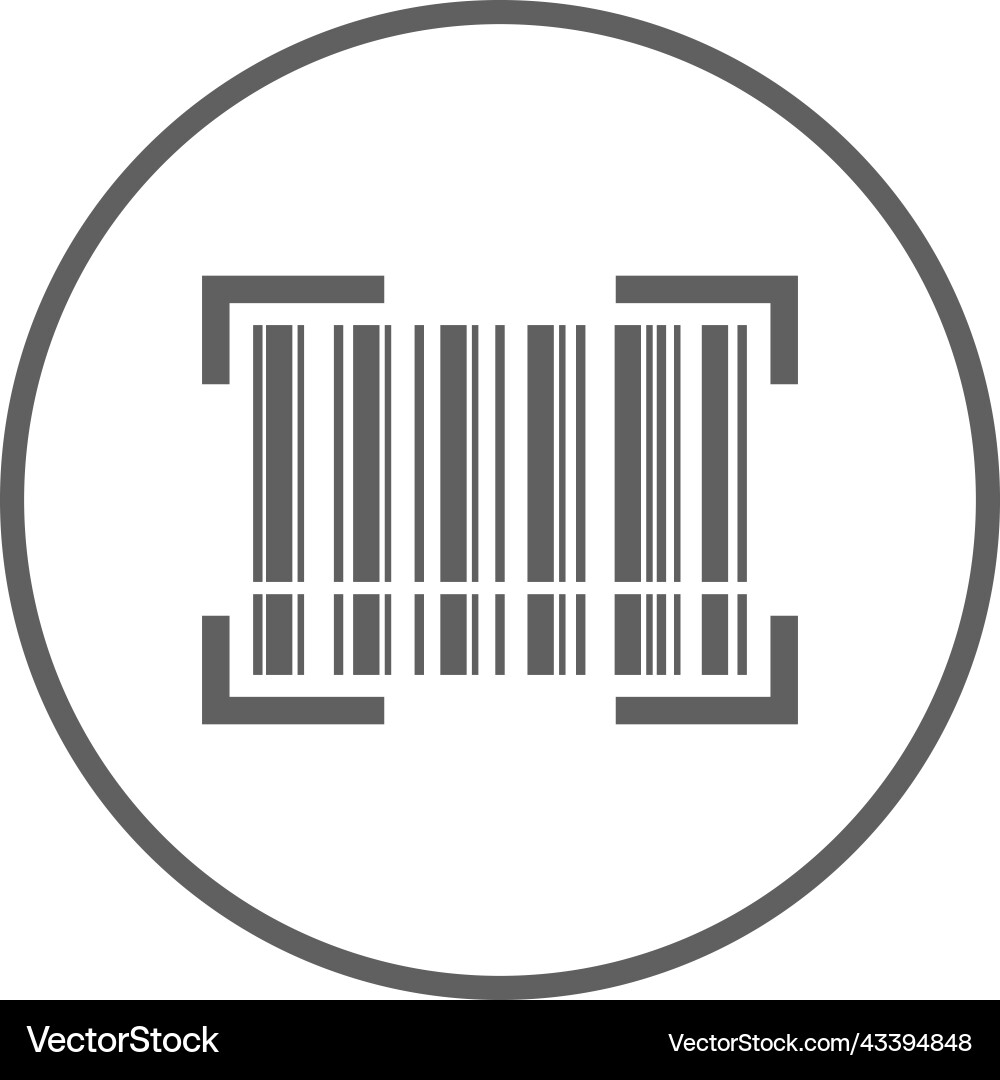 Bar code icon gray graphics vector image